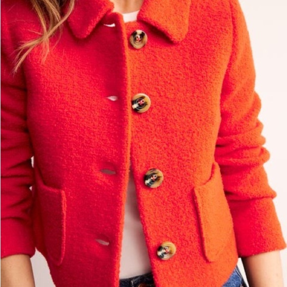 Boden Women's Vibrant Red Rye Cropped Jacket - Picture 11 of 11